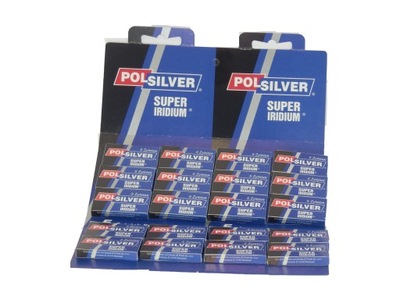 Żyletki Polsilver SUPER IRIDIUM 100 sztuk (20x5) data produkcji 02/11/16