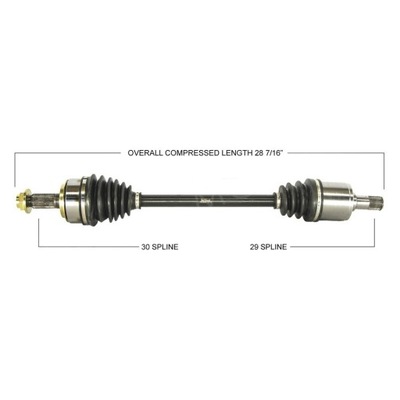 Привідний вал передня ліва honda ridgeline 06-14 фото №1