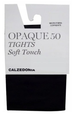 Rajstopy Gładkie Calzedonia Soft Touch 50den MIKROFIBRA czarny 4 L