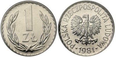 1 zł złoty 1981 mennicze st.1