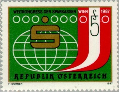 Austria 1987 Znaczek Mi 1898 ** bank oszczędności