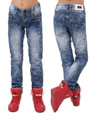 Spodnie Jeans dla Dziewczynki Dziewczęce N5A 60 cm
