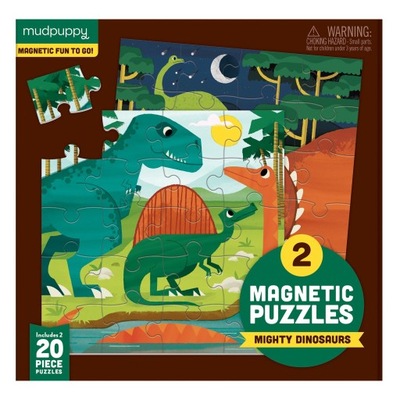 Mudpuppy Puzzle magnetyczne Dinozaury