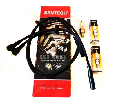 Провода кабели + свечи зажигания зажигания fiat 126p el фото №1