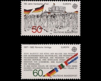 Niemcy 1982 Znaczki 1130-1 ** Europa CEPT dokument