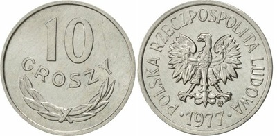 10 gr groszy 1977 mennicze st. 1