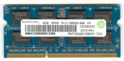 OKAZJA DDR3 RAMAXEL 4GB 2Rx8 PC3-10600S-999 HF
