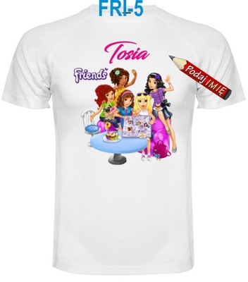 Koszulka Lego Friends imię dziecka 140 cm T-shirt