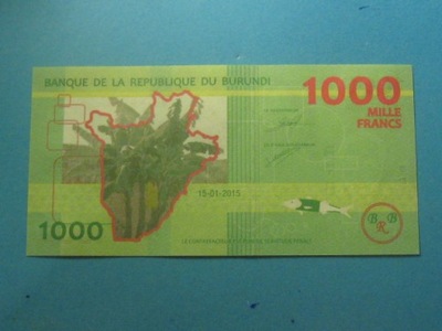 Burundi Banknot 1000 Francs 2015 UNC P-51