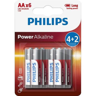 Philips Bateria AA, Alkaliczna (4+2szt)