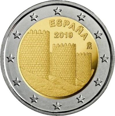 2 euro Hiszpania Mury Avilli 2019