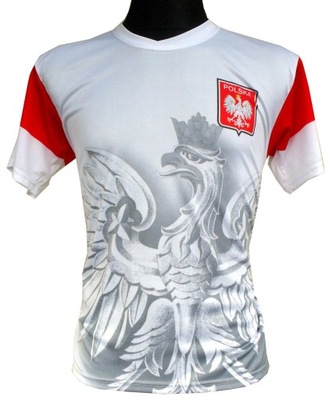 Koszulka piłkarska kibica Polska duży orzeł 134 cm