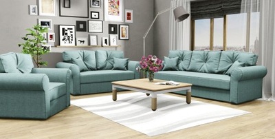 KOMPLET WYPOCZYNKOWY 3 2 1 fotel kanapa sofa