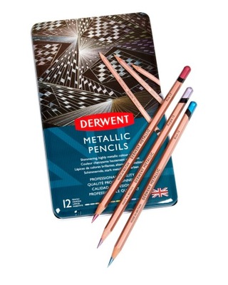 DERWENT Metallic 12. Zestaw kredek metalicznych