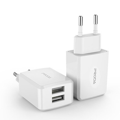 PRODA ładowarka sieciowa 2xUSB 2.1A