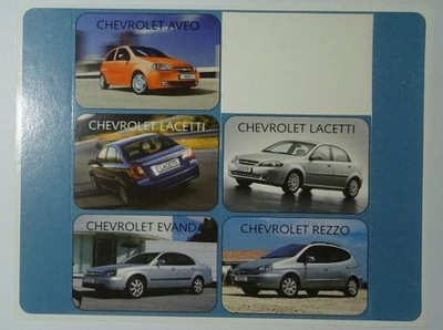 CHEVROLET AVEO LACETTI EVANDA REZZO - STICKERS  