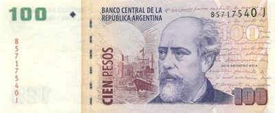 ARGENTYNA 100 Pesos 2003- P-357 SERIE J UNC