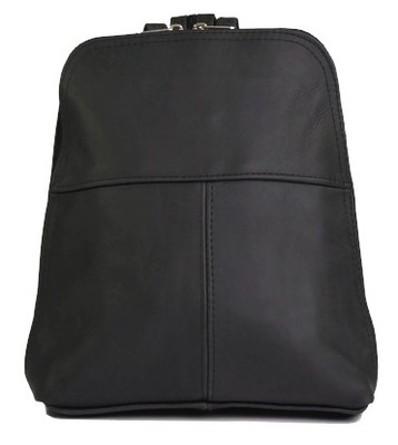 Czarny klasyczny skórzany plecak DAN-A