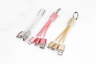 Kabel USB Brelok Pleciony 2 in 1 MicroUSB , IPhone