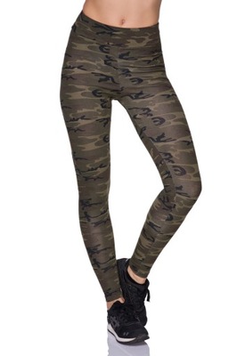 LEGGINSY MORO GETRY MILITARNE BAWEŁNA PANEL FZ128