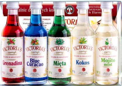 SYROP BARMAŃSKI VICTORIA'S DO DRINKÓW MIX 5 x50