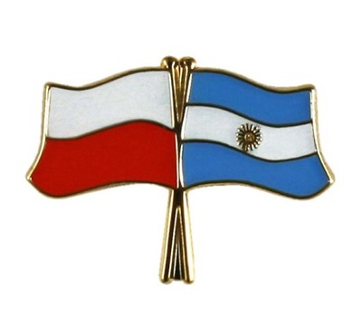 Przypinka pin wpinka flaga POLSKA-Argentyna