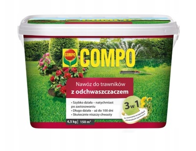 COMPO 3 w 1 Nawóz do trawników NA chwasty 4,5kg