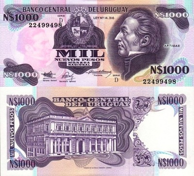 # URUGWAJ - 1000 PESOS - 1992 - P-64Ab - UNC