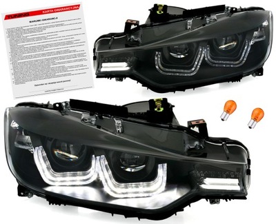 Bmw 3 f30 лампы фары led кольца дневные drl фото №1