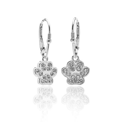 Kolczyki łapki Swarovski Elements srebrne
