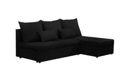Narożnik BERT MINI czarny kanapa spanie sofa RIBES
