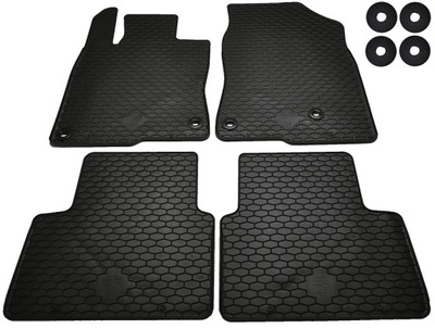 MATS RUBBER FOR HONDA CIVIC X (2017-) BEZZAPACHOWE + PLUNGERS ORIGINAL  