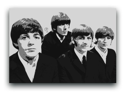 The Beatles - OBRAZ 80x60 - canvas plakat rock