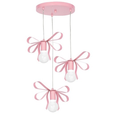 Dziecięca lampa wisząca EMMA PINK 3xE27 różowa