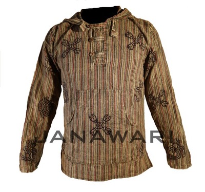 Koszula bawełniana z kapturem NEPAL HIPPIE