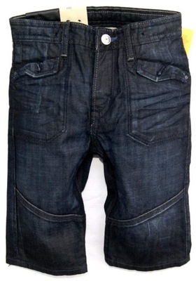 H&M Nowe super jeansowe SPODENKI bermudy - 128