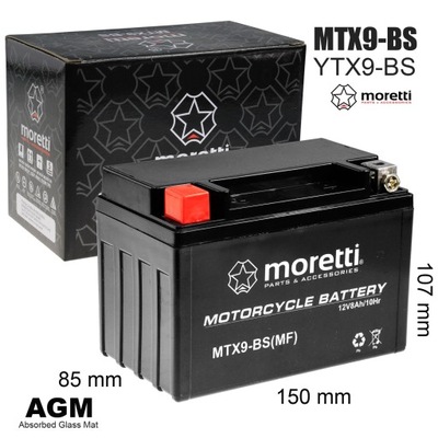 BATERÍA ZELOWY AGM MTX9-BS YTX9-BS 8AH 120A ATV QUAD HONDA CBR YAMAHA XJ  