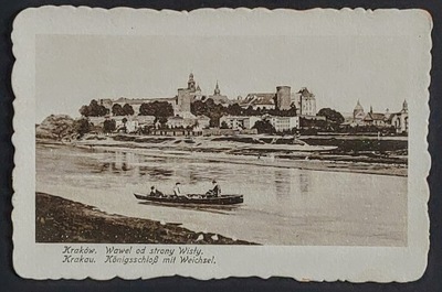 Kraków - Wawel od strony Wisły 1918 r.