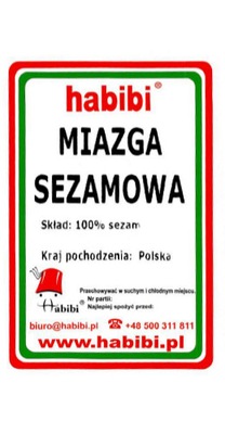 habibi TAHINA TAHINI MIAZGA PASTA SEZAMOWA 500g