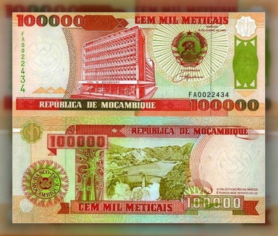 # MOZAMBIK - 100000 METICAIS - 1993 - P139 - UNC