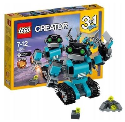 LEGO CREATOR 31062 Robot Odkrywca Świecący UNIKAT