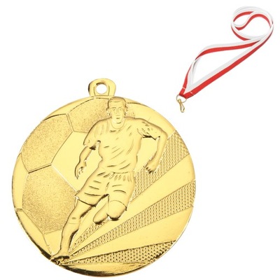 MEDAL ZŁOTY PIŁKA NOŻNA 50MM+WSTĄŻKA , BRĄZ,SREBRO