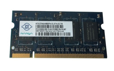 PAMIĘĆ RAM 512MB PC2-5300S NANYA