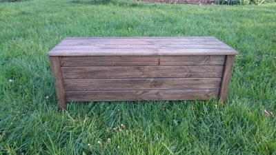 Drewniany kufer, ławka S 120x50x40