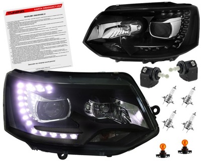 Vw transporter t5 09-15 лампи фари led drl фото №1