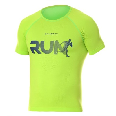 Brubeck Koszulka męska Running Air Pro neonowy XXL