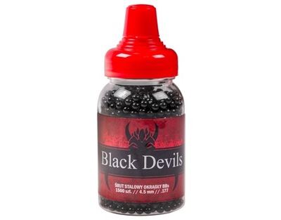 Śrut stalowy kulisty BB Black Devils do wiatrówek 4,5 mm 1500 szt.