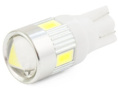 LED (СВІТЛОДІОД) SOCZEWKOWA W5W 6 SMD 5630 ЛАМПОЧКА T10 DIODA