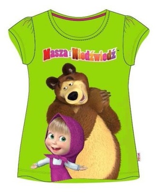 MASZA I NIEDŹWIEDŹ t-shirt koszulka 128 cm 7-8 lat