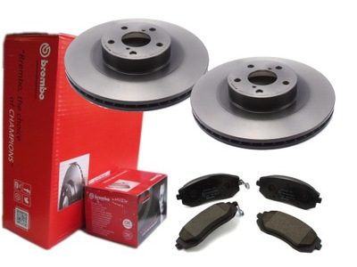 Гальмівні диски + гальмівні колодки brembo перед subaru legacy iv v фото №1